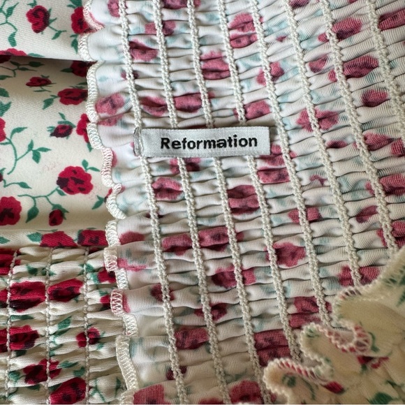 Reformation Marilyn One Piece Swimsuit Bathing Suit Malibu Rose Floral Print XS - Picture 8 of 9